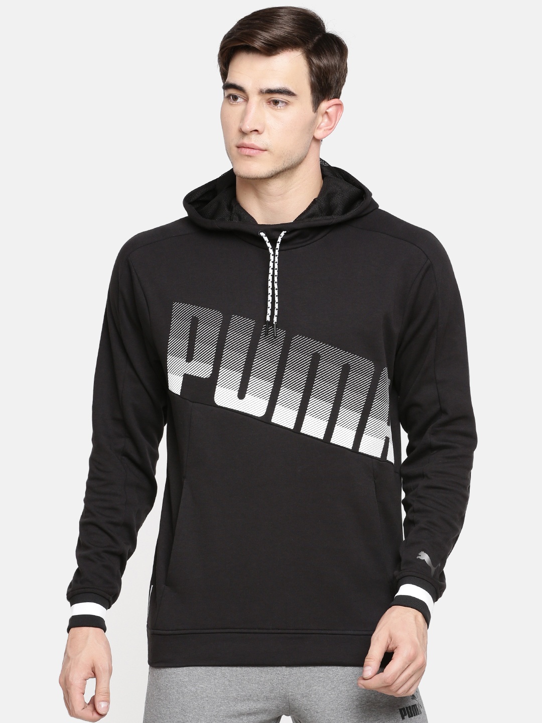 

Puma Men Black Printed DryCELL Collective Hooded Sweatshirt