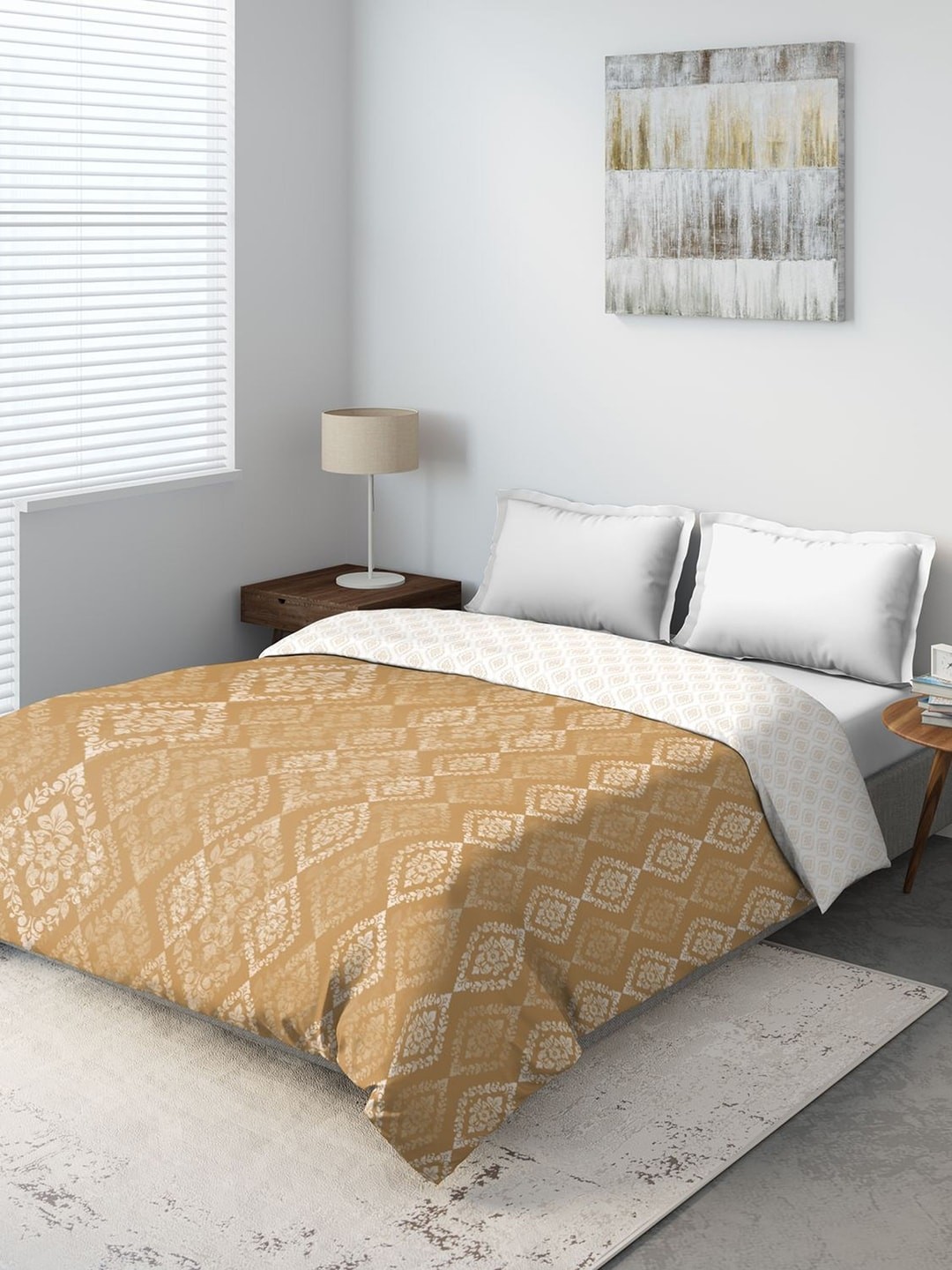 

DDecor Brown Geometric Mid Winter 150 GSM Double Bed Comforter