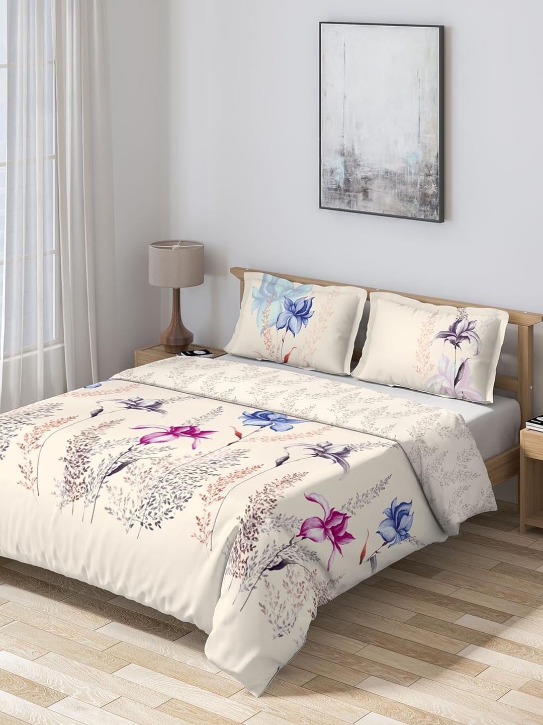 

DDecor Beige Floral Summer 150 GSM Double Bed Comforter