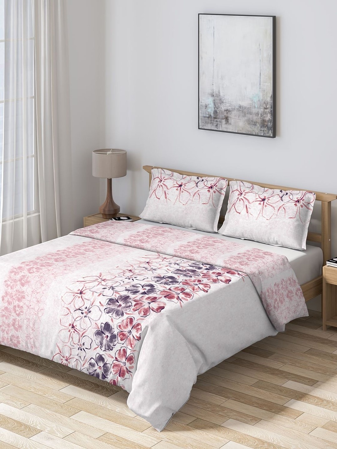 

DDecor Red & Pink Floral Mid Winter 150 GSM Double Bed Comforter