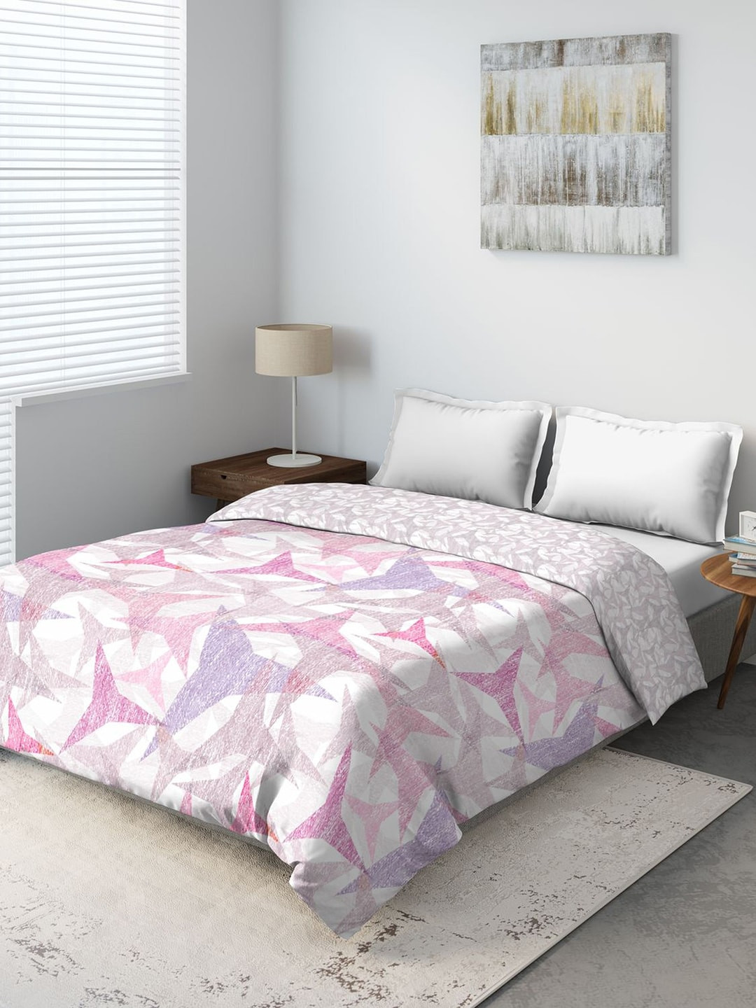 

DDecor Multicoloured Geometric Summer 150 GSM Double Bed Comforter, Multi