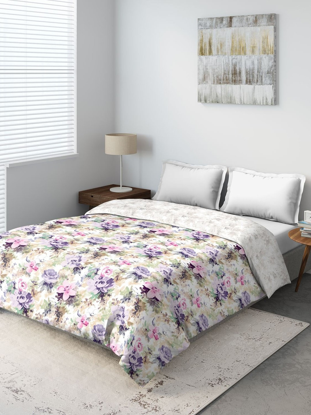

DDecor Multicoloured Floral Summer 150 GSM Double Bed Comforter, Multi