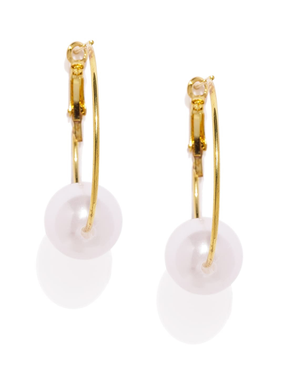 

Zaveri Pearls Gold-Toned Circular Hoop Earrings