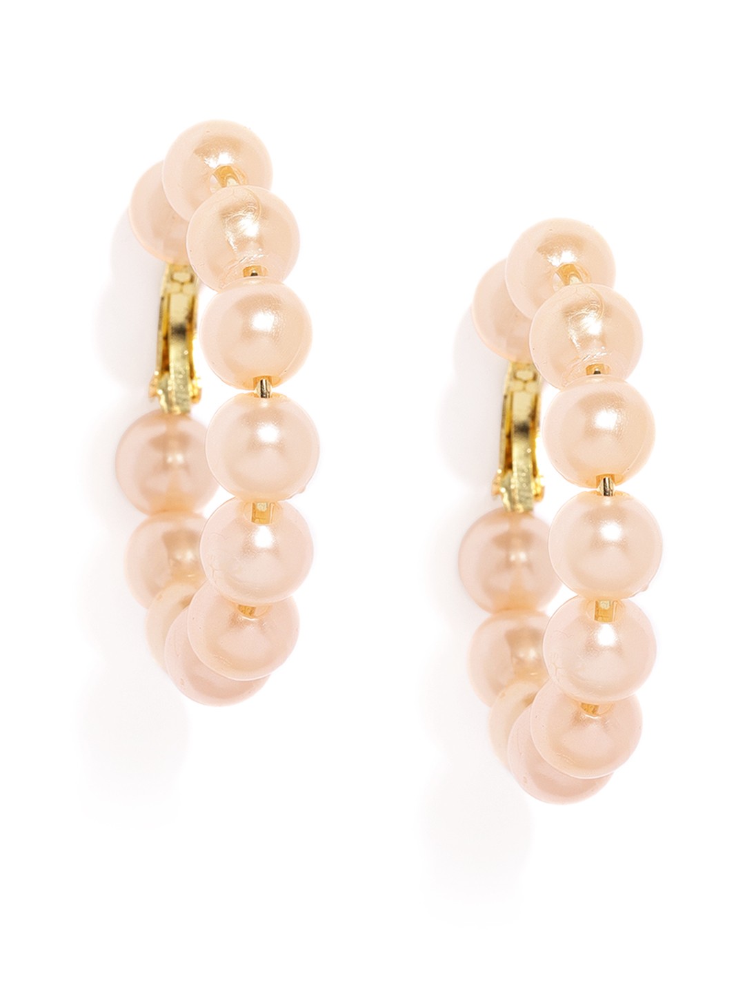 

Zaveri Pearls Off-White Circular Hoop Earrings