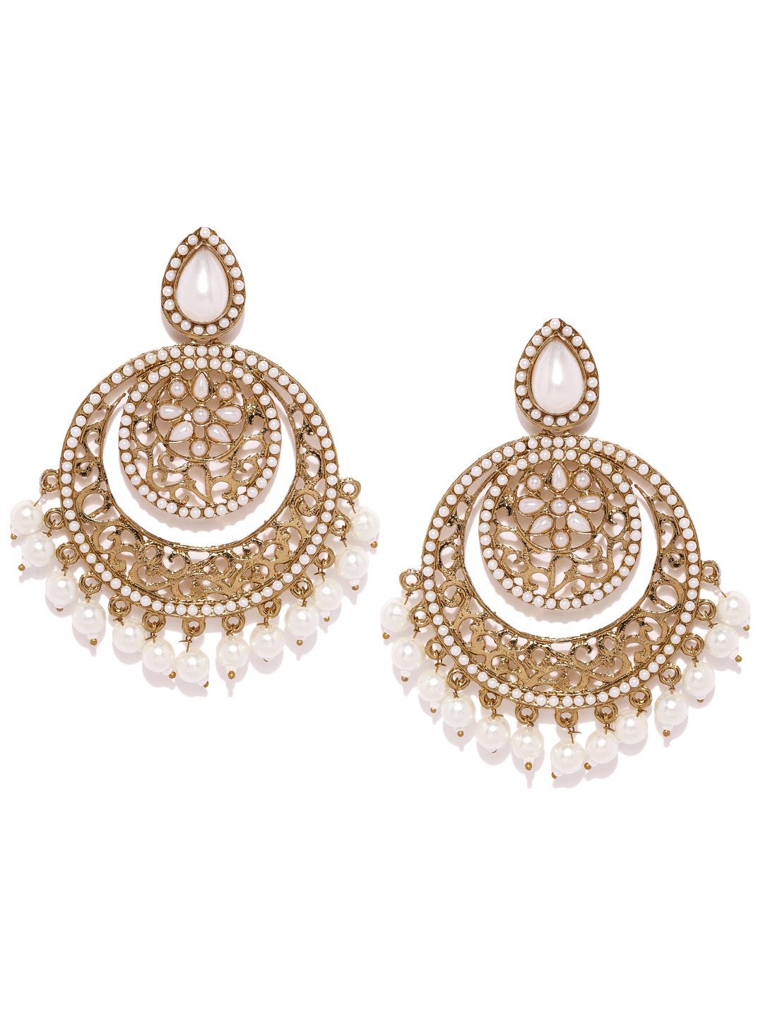 

Zaveri Pearls Gold-Toned Circular Chandbalis