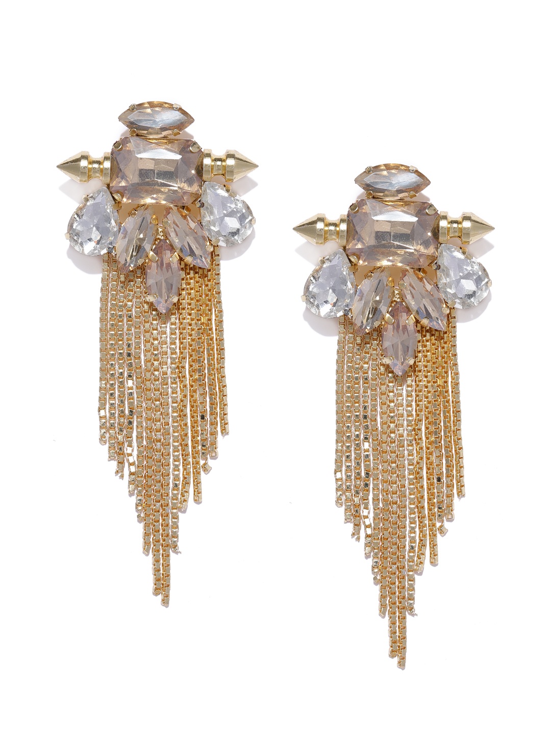 

Zaveri Pearls Gold-Toned Quirky Drop Earrings