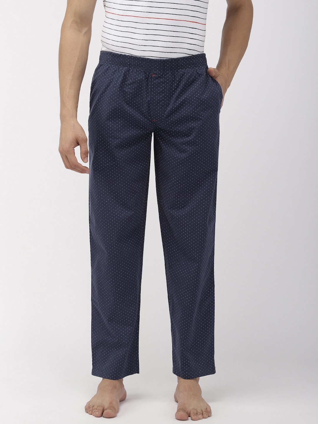 

The Indian Garage Co Men Navy Blue Printed Lounge Pants