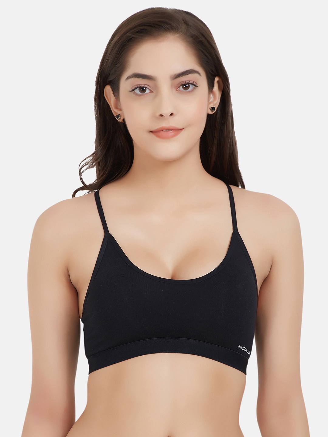 

Fruit of the loom Black Solid Non-Wired Non Padded Sports Bra FCTS02-A1S1