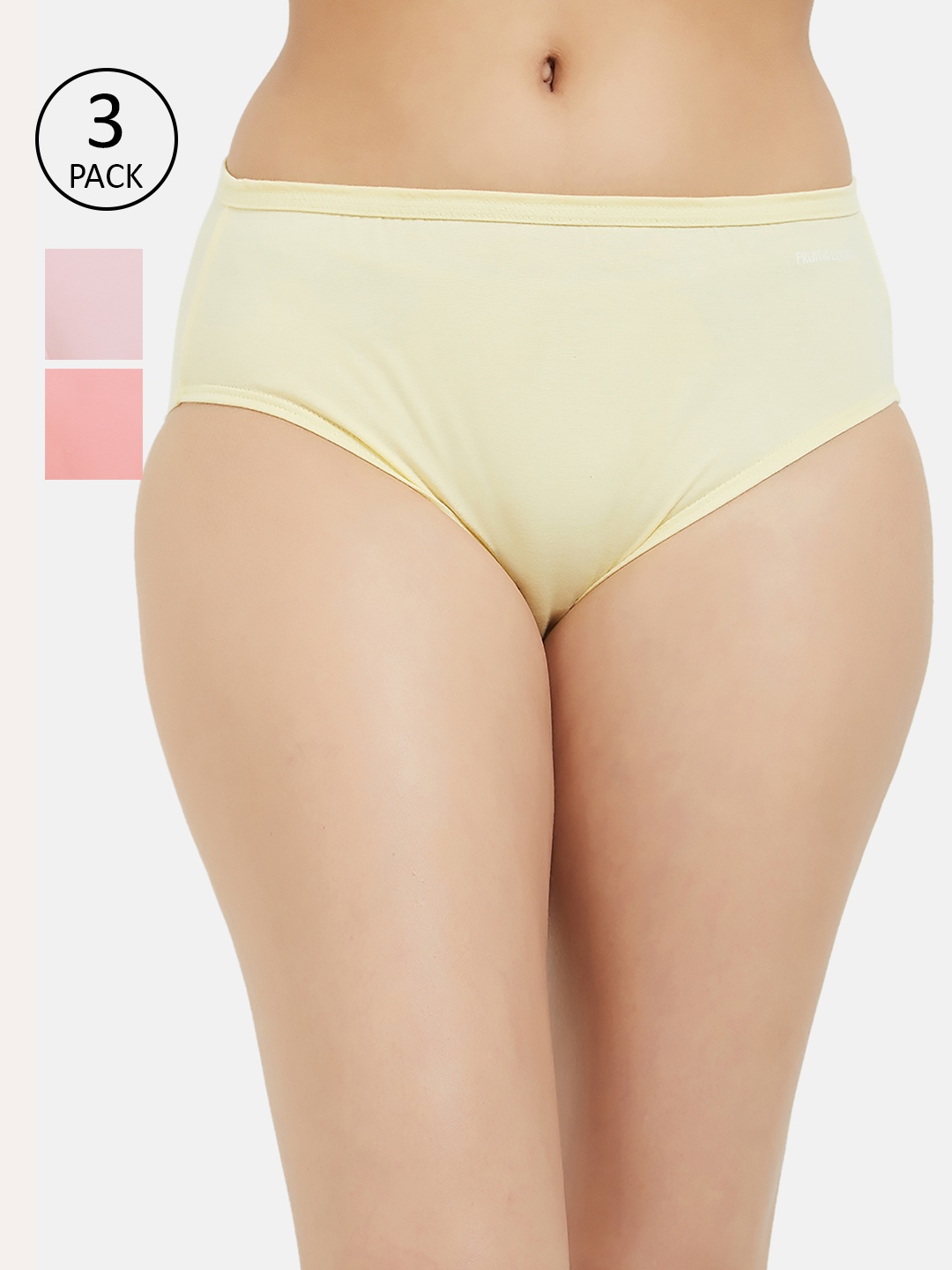 

Fruit of the loom Women Pack of 3 Solid Hipster Briefs FHPS01-3P-LA1S5, Pink
