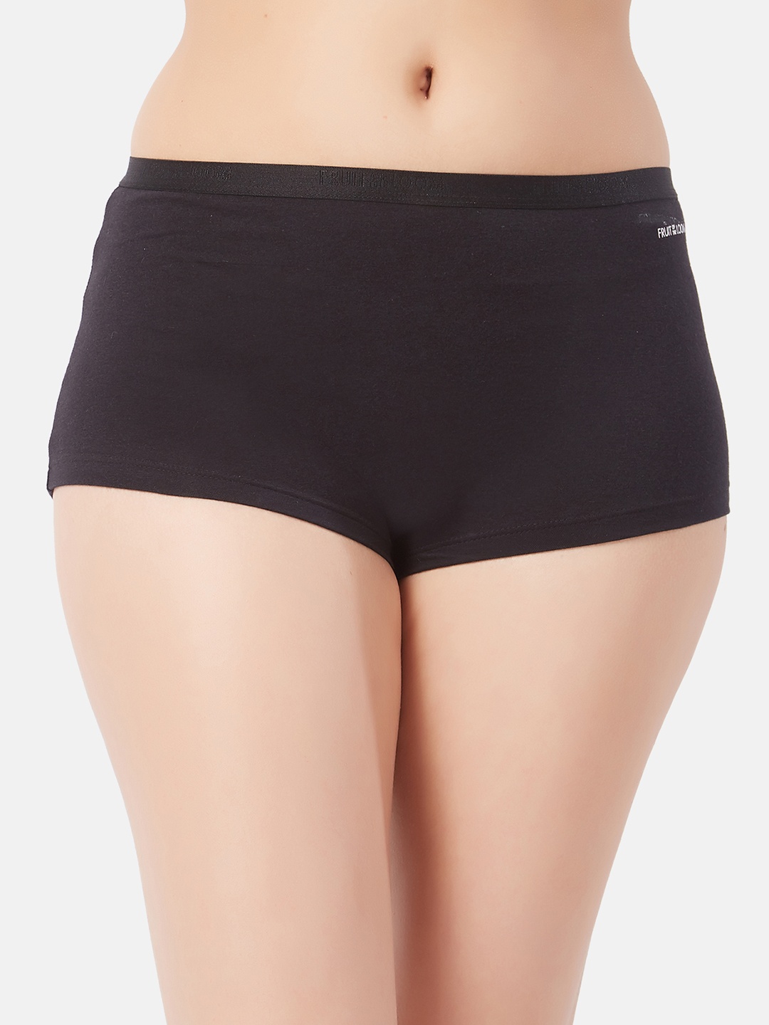 

Fruit of the loom Women Black Solid Boy Shorts FBYS03-A1S1