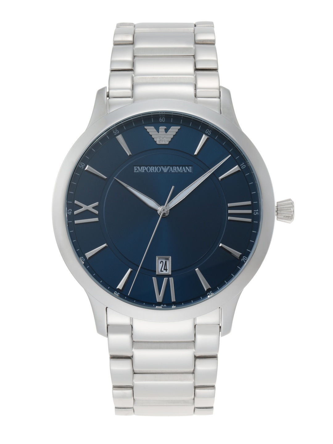 

Emporio Armani Men Blue & Silver-Toned Analogue Watch AR11227