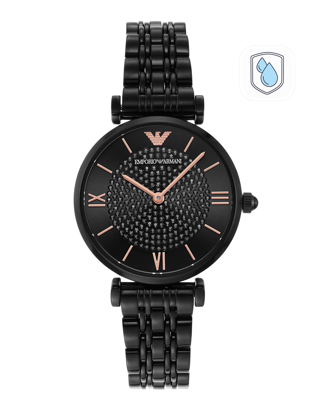 

Emporio Armani Women Black Analogue Watch AR11245