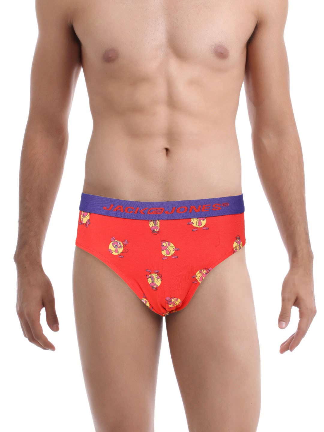 

Jack & Jones Men Red Printed Briefs 1755574005