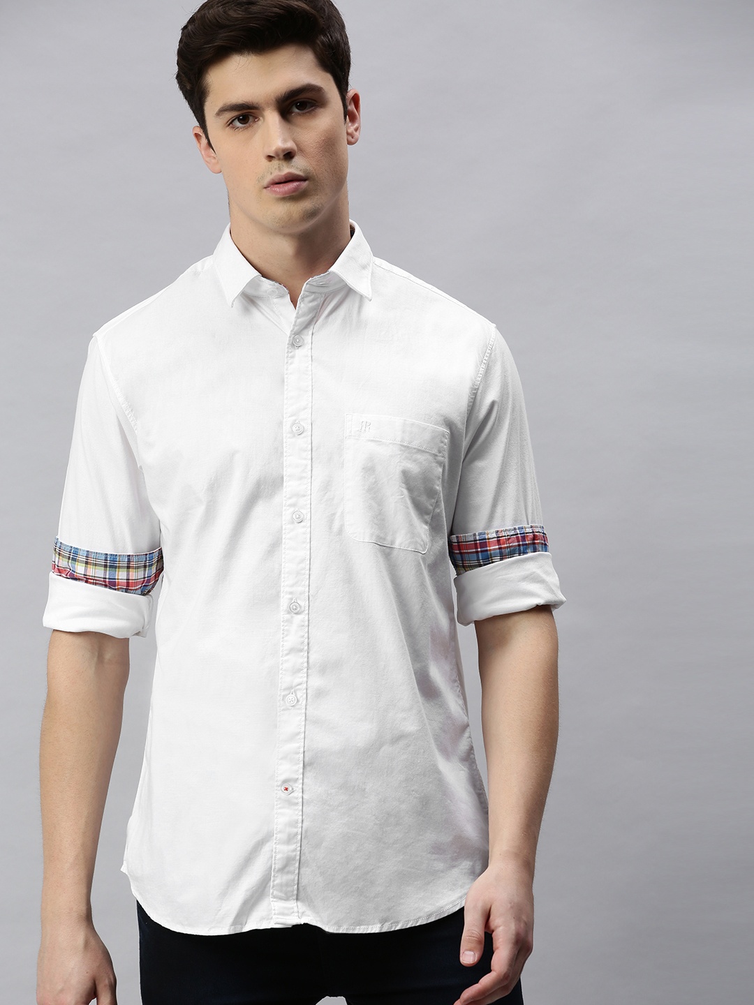 

Raymond Men White Slim Fit Solid Casual Shirt