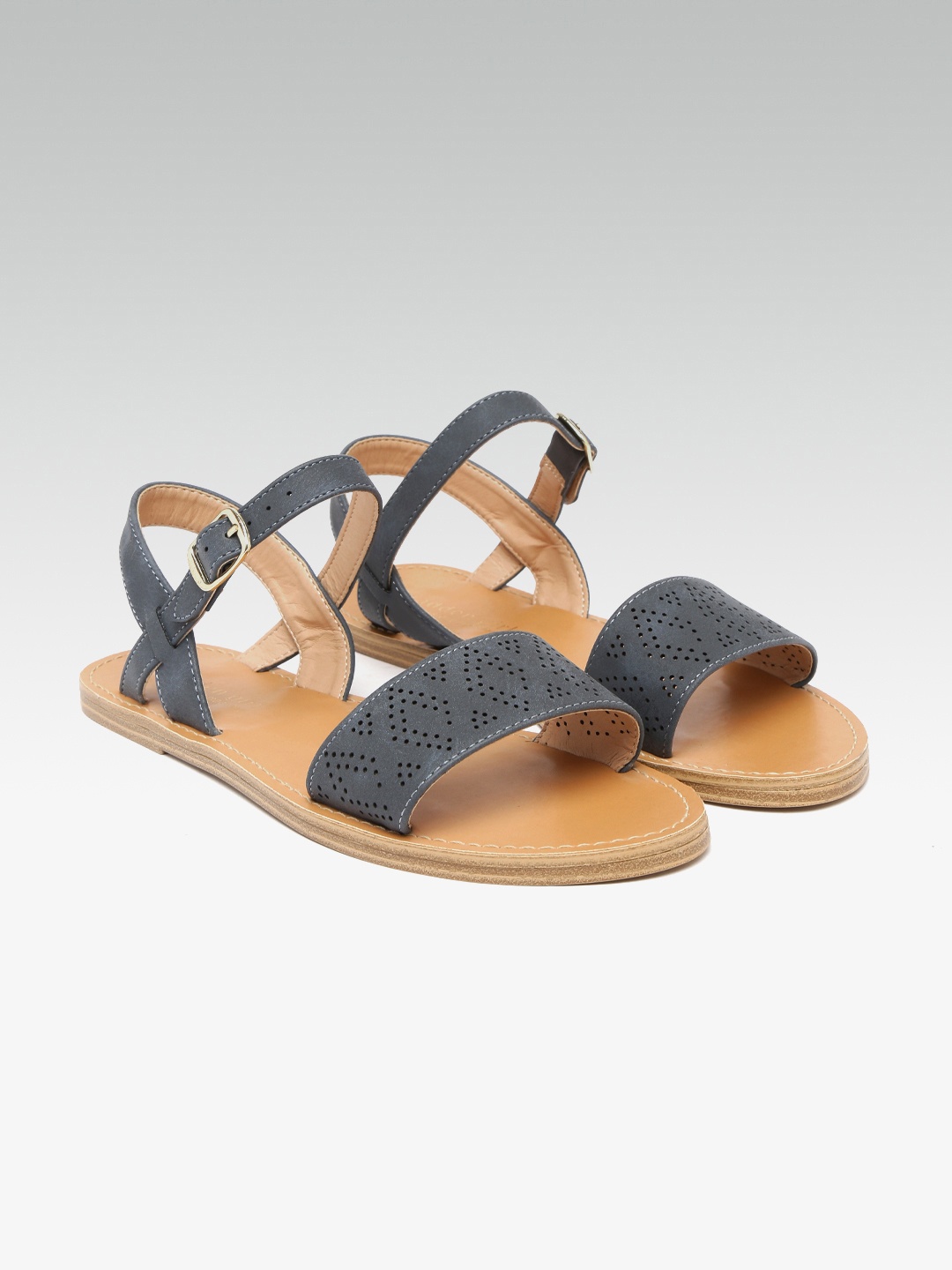 

Steve Madden Women Navy Blue Solid Open Toe Flats