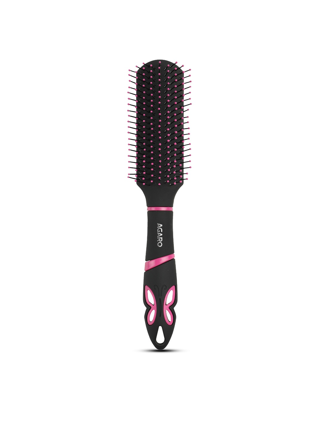 

Agaro Delight Flat Hair Brush for Smoothening - Black & Pink
