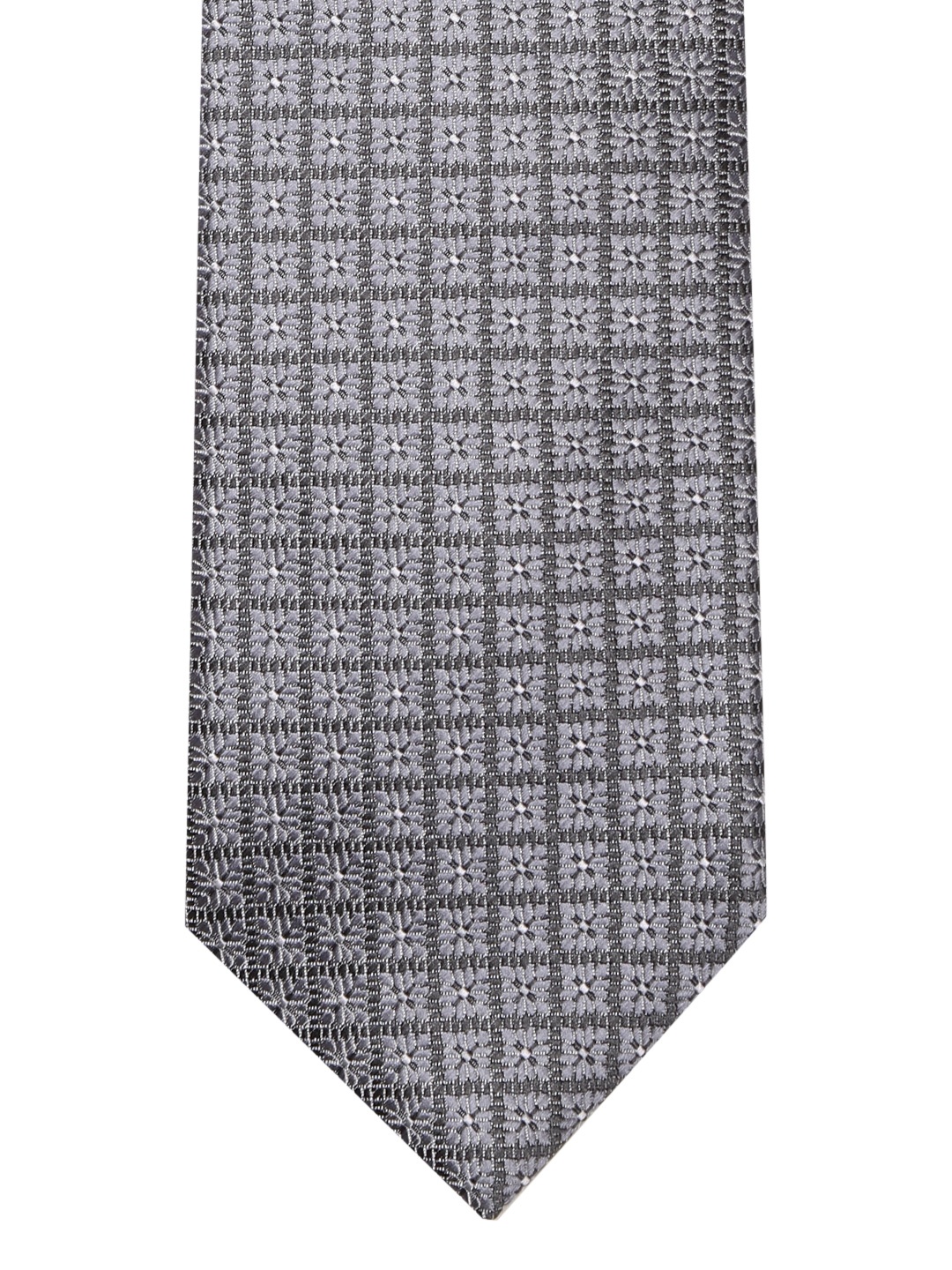 

Lino Perros Charcoal Grey & Black Woven Design Broad Tie