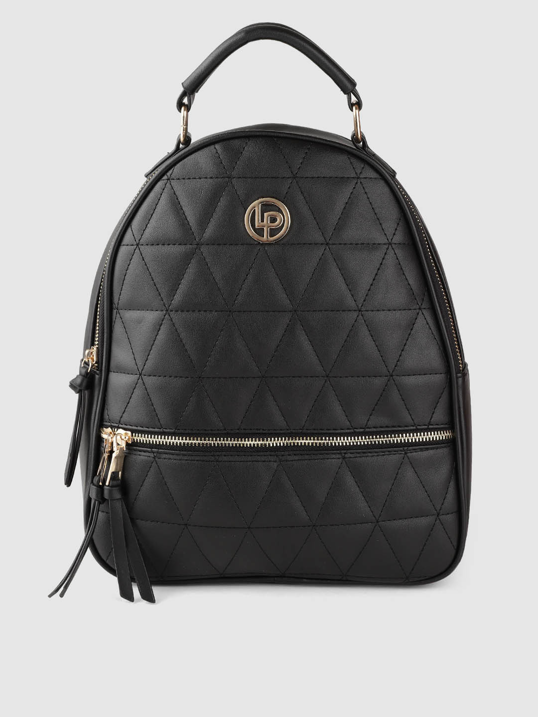 

Lino Perros Women Black Quilted Backpack