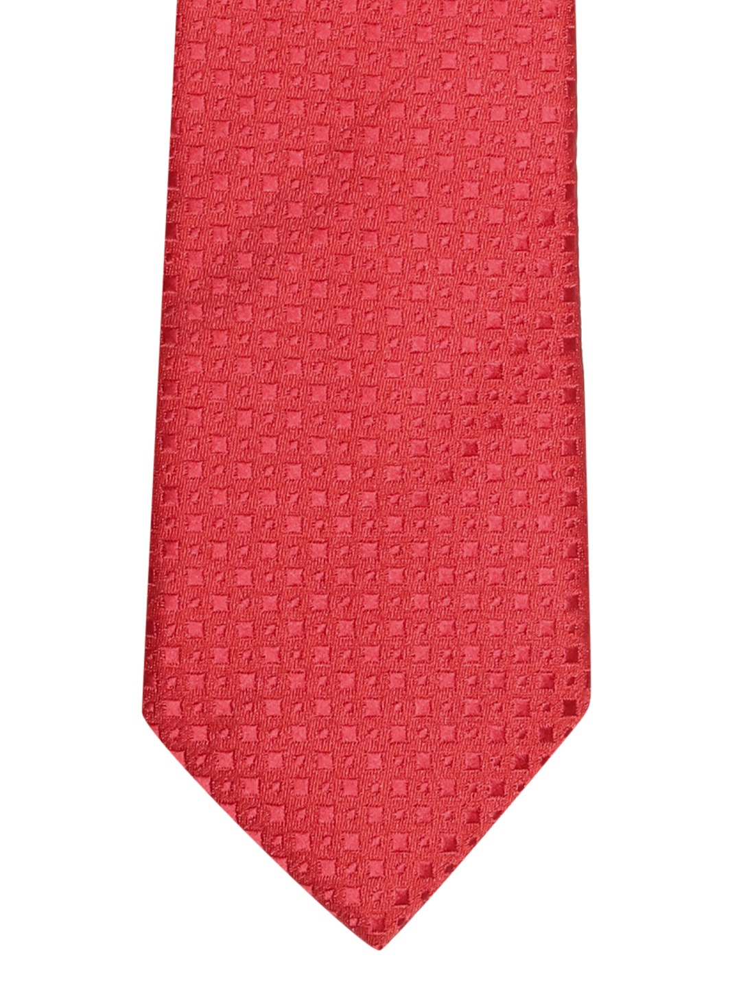 

Lino Perros Red Woven Design Broad Tie