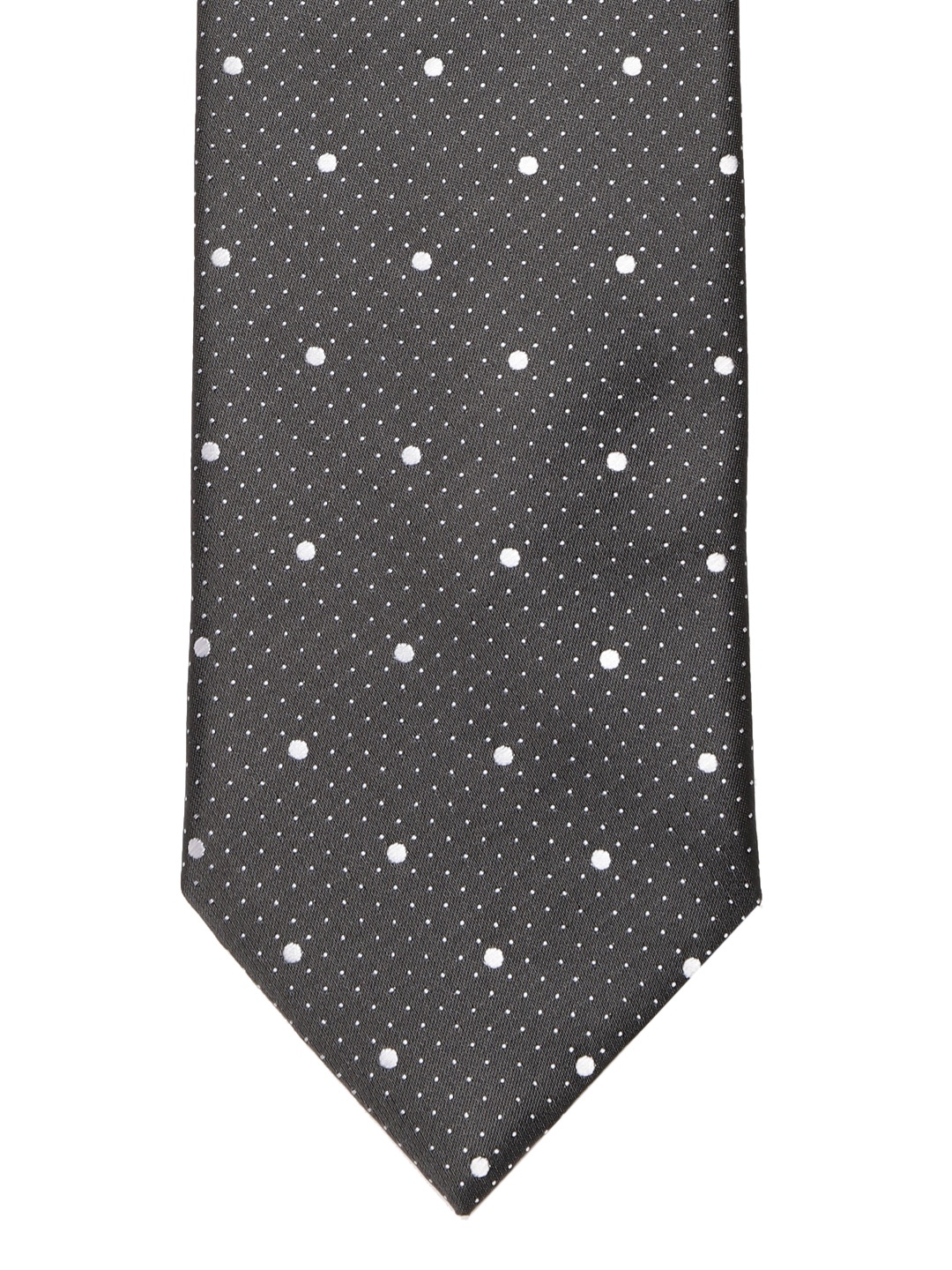 

Lino Perros Black & White Woven Design Broad Tie