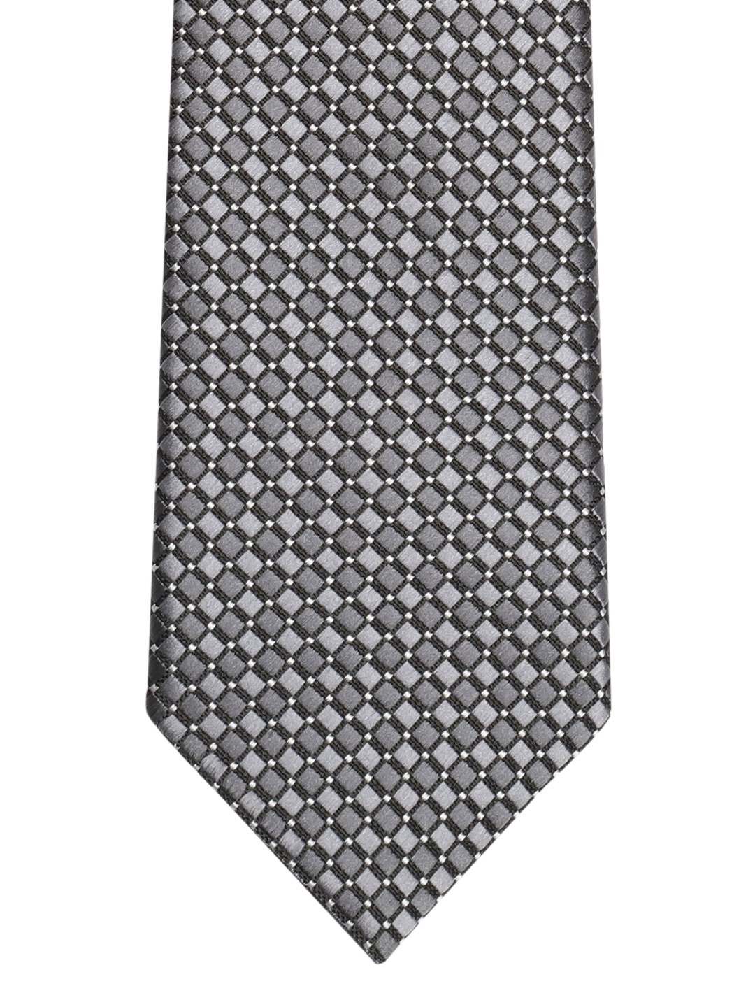 

Lino Perros Charcoal Grey Self-Checked Broad Tie