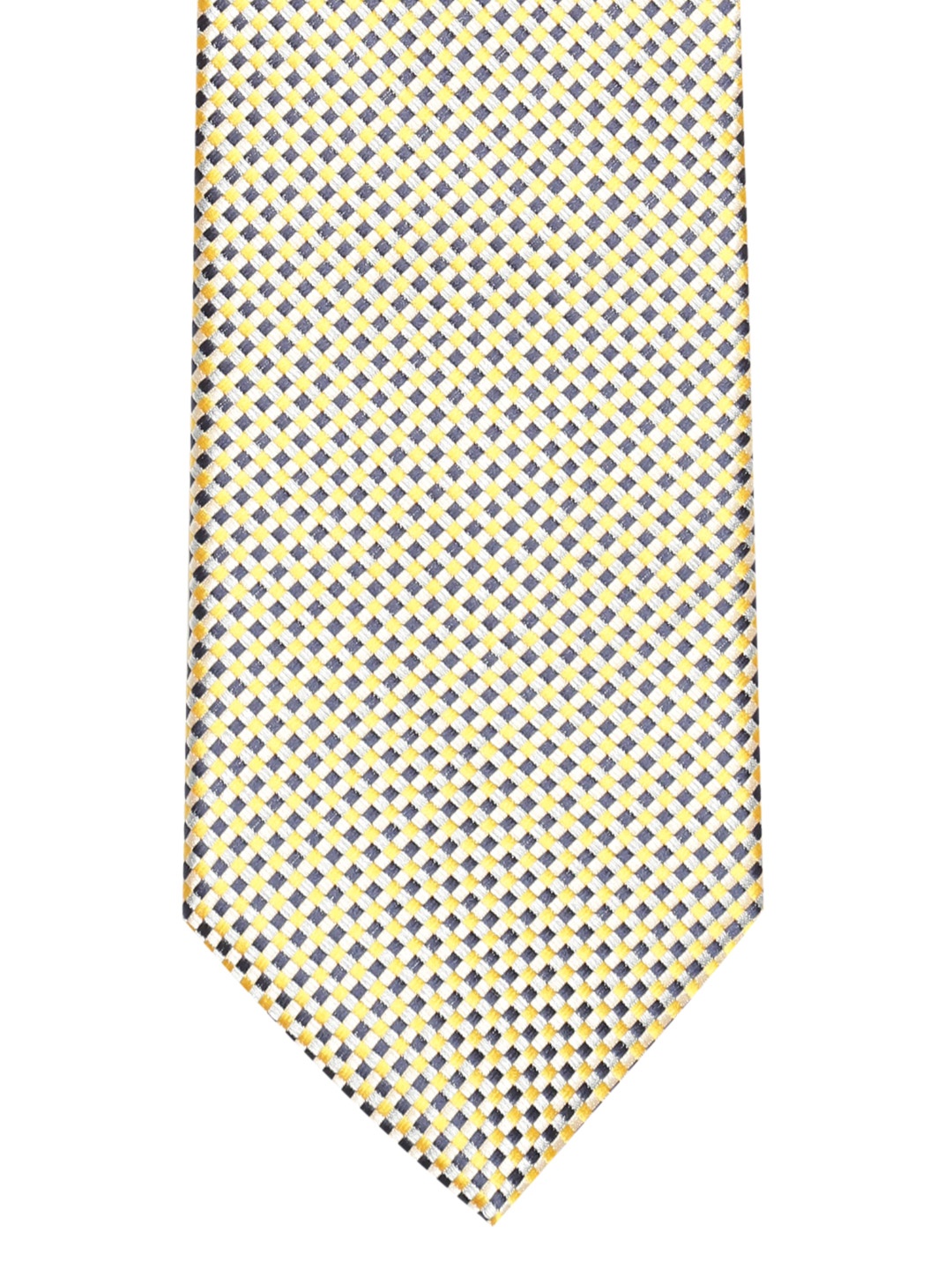 

Lino Perros Yellow & Navy Blue Woven Design Broad Tie