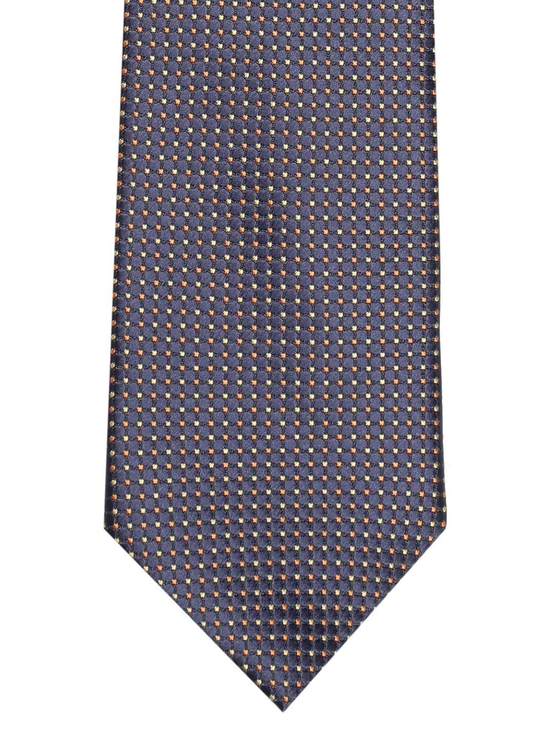 

Lino Perros Navy Blue & Yellow Woven Design Broad Tie