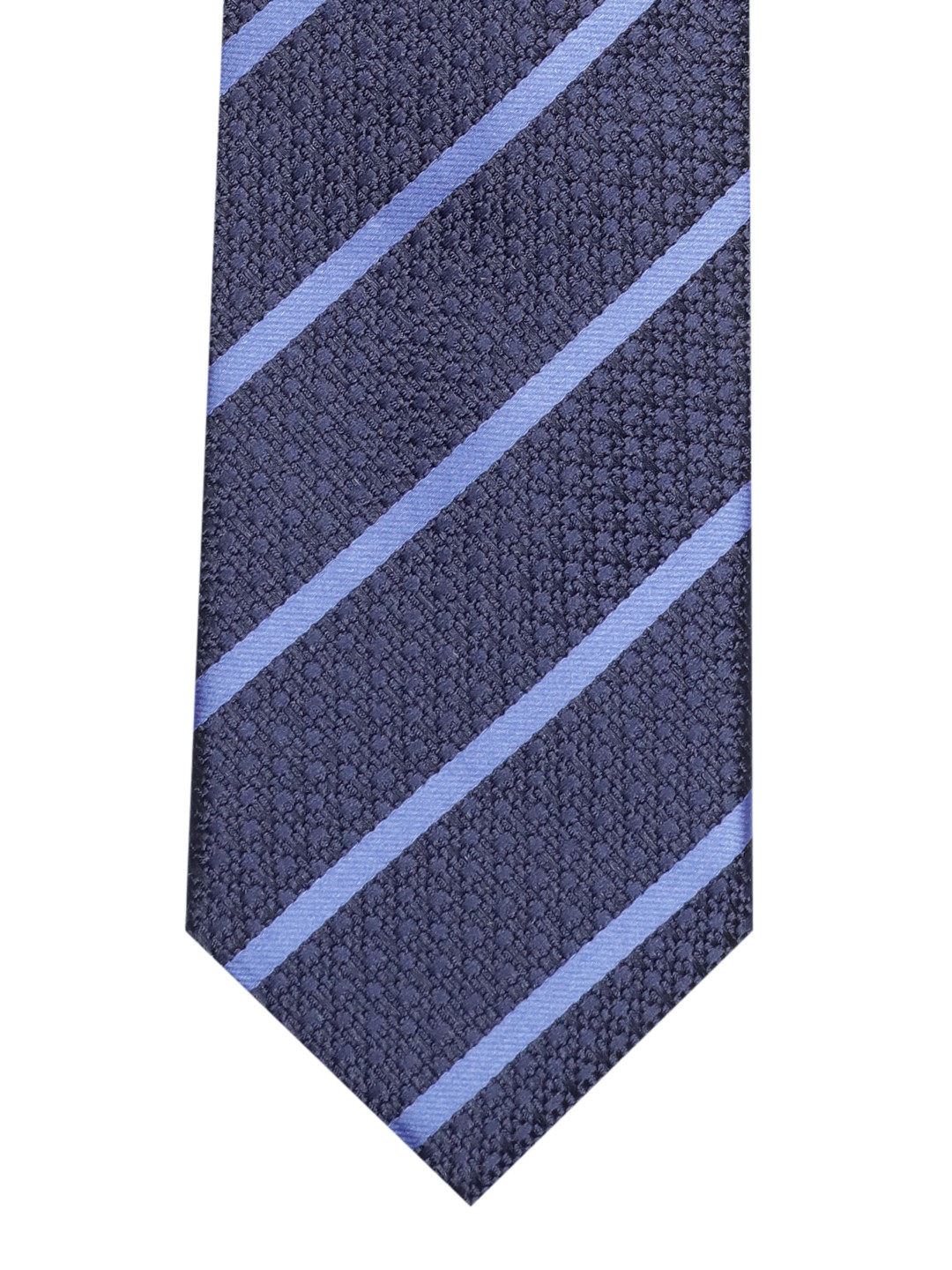 

Lino Perros Navy Striped Broad Tie, Navy blue