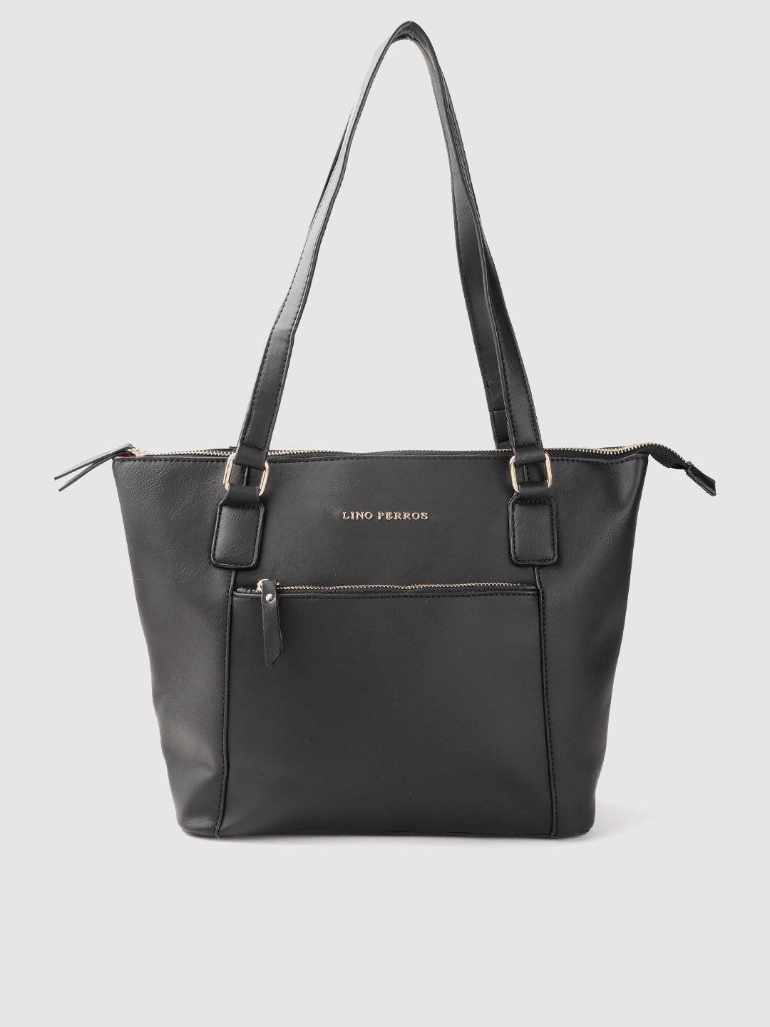 

Lino Perros Black Solid Shoulder Bag