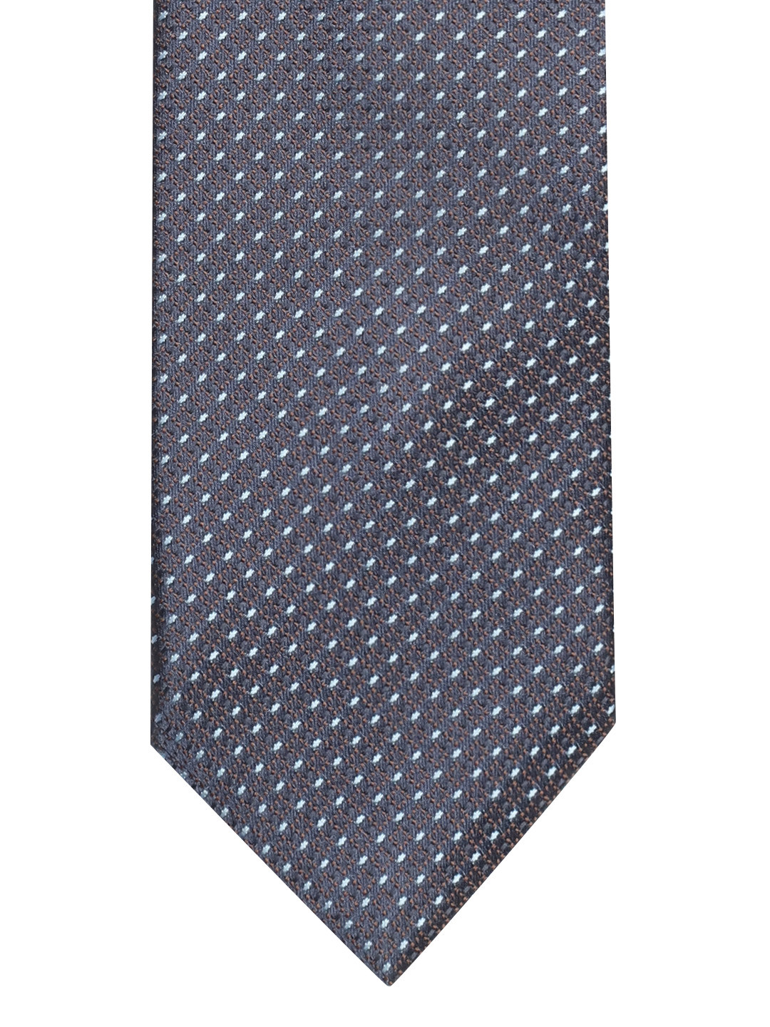 

Lino Perros Navy Blue & Brown Woven Design Broad Tie
