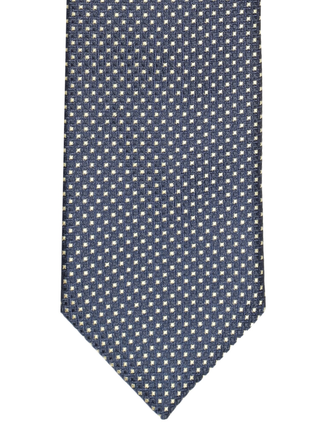 

Lino Perros Navy Blue & Cream-Coloured Woven Design Broad Tie