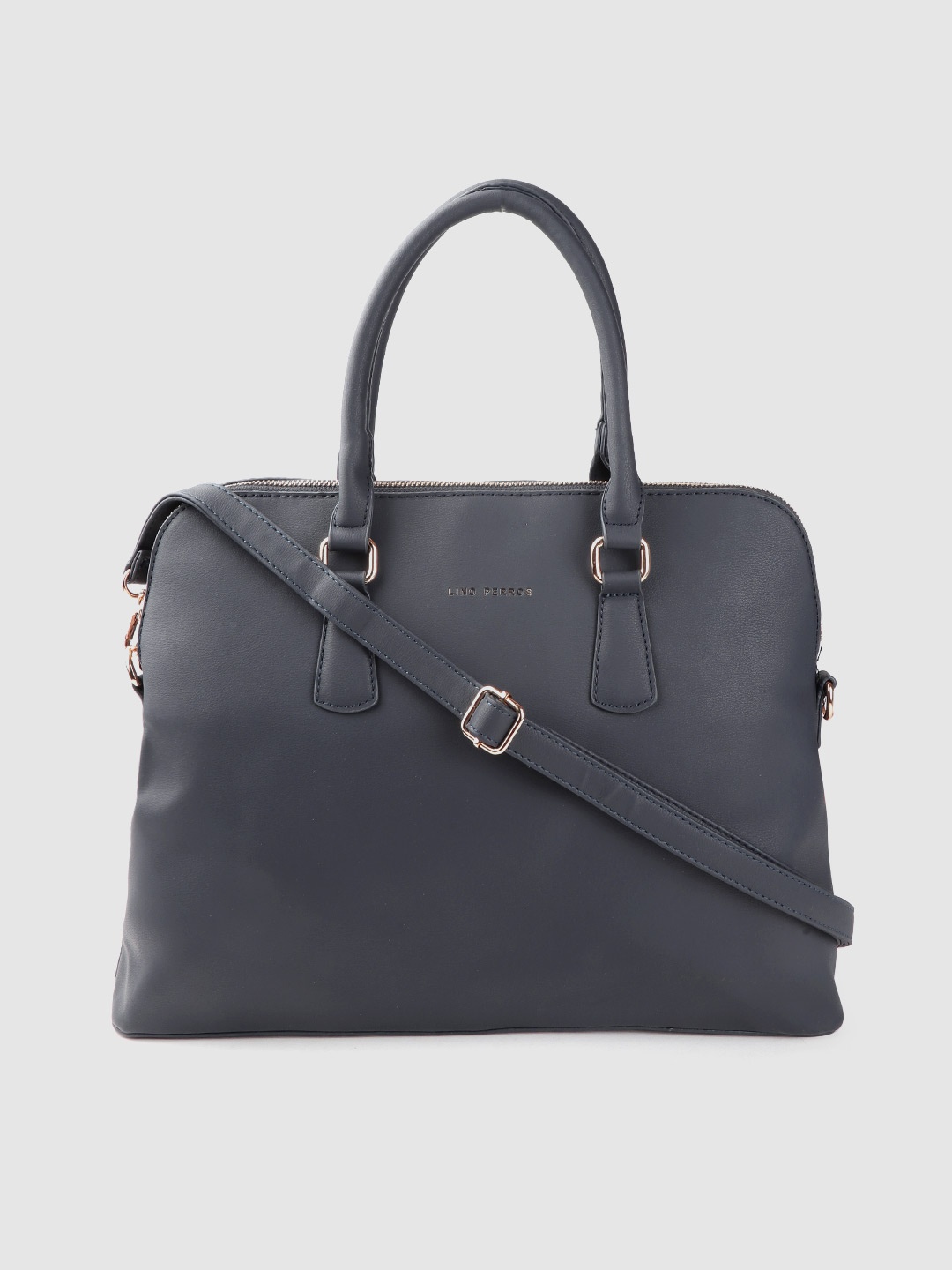 

Lino Perros Women Navy Blue Solid Laptop Bag