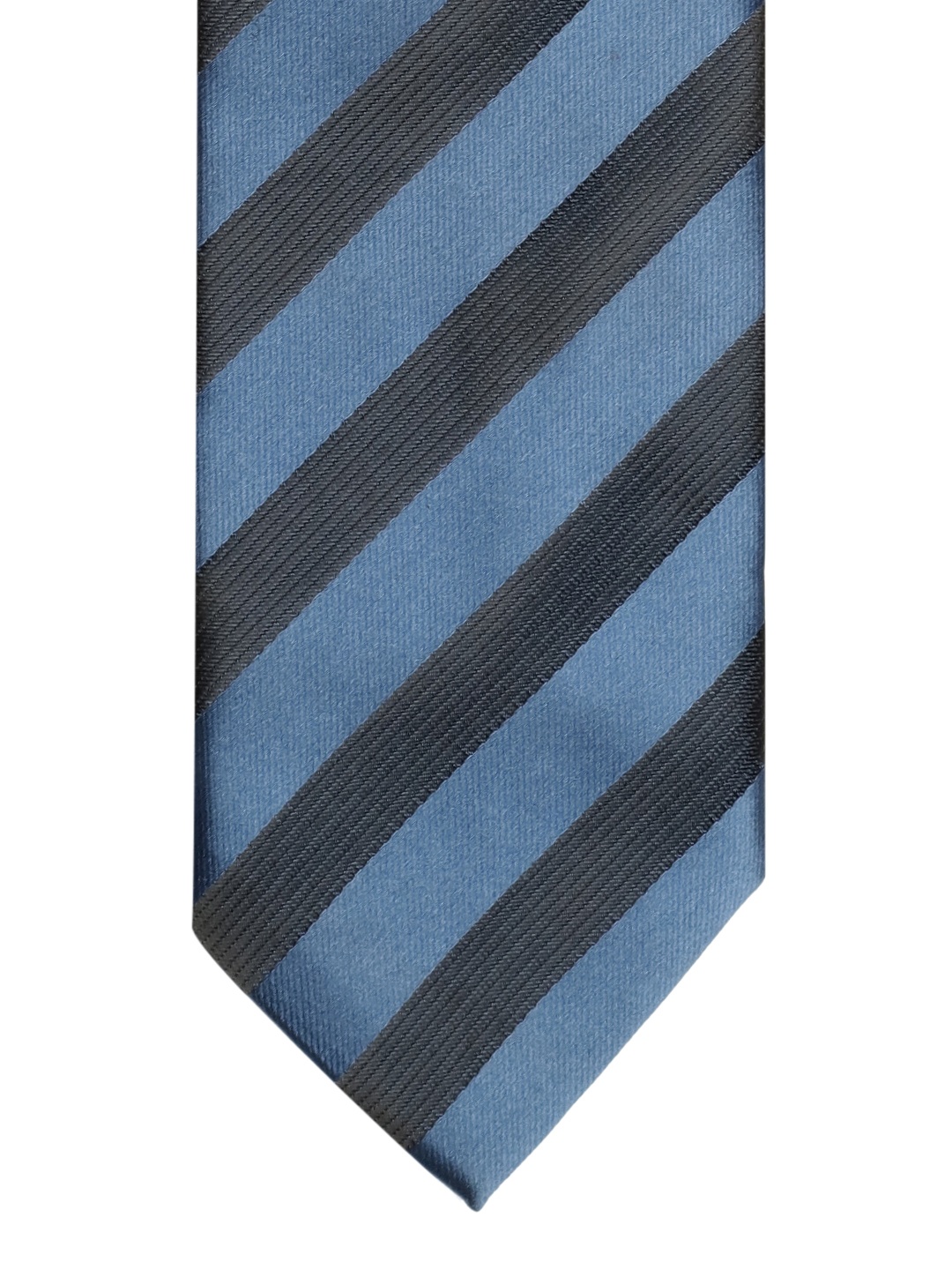 

Lino Perros Navy Blue & Black Striped Broad Tie