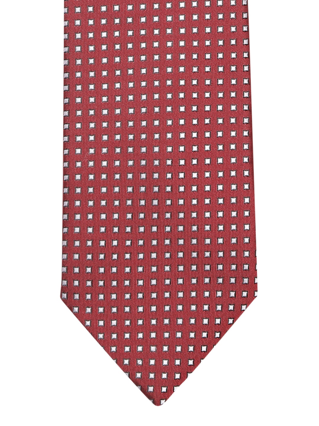 

Lino Perros Red & Off-White Woven Design Broad Tie