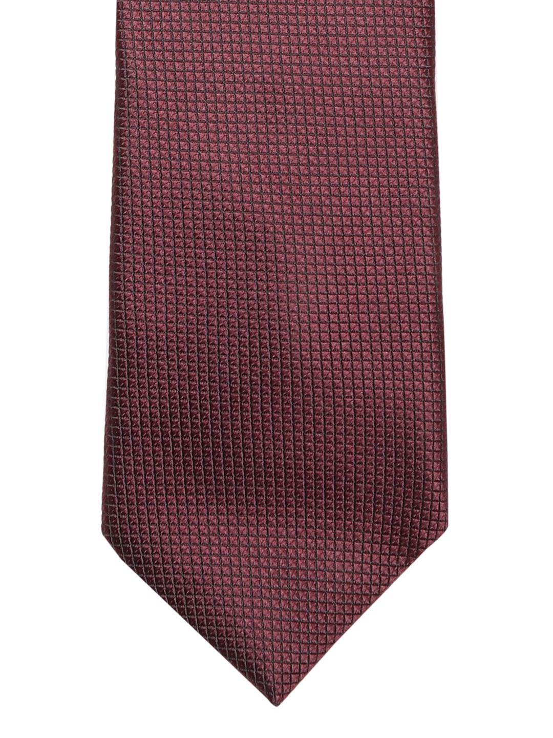 

Lino Perros Burgundy Self-Checked Broad Tie