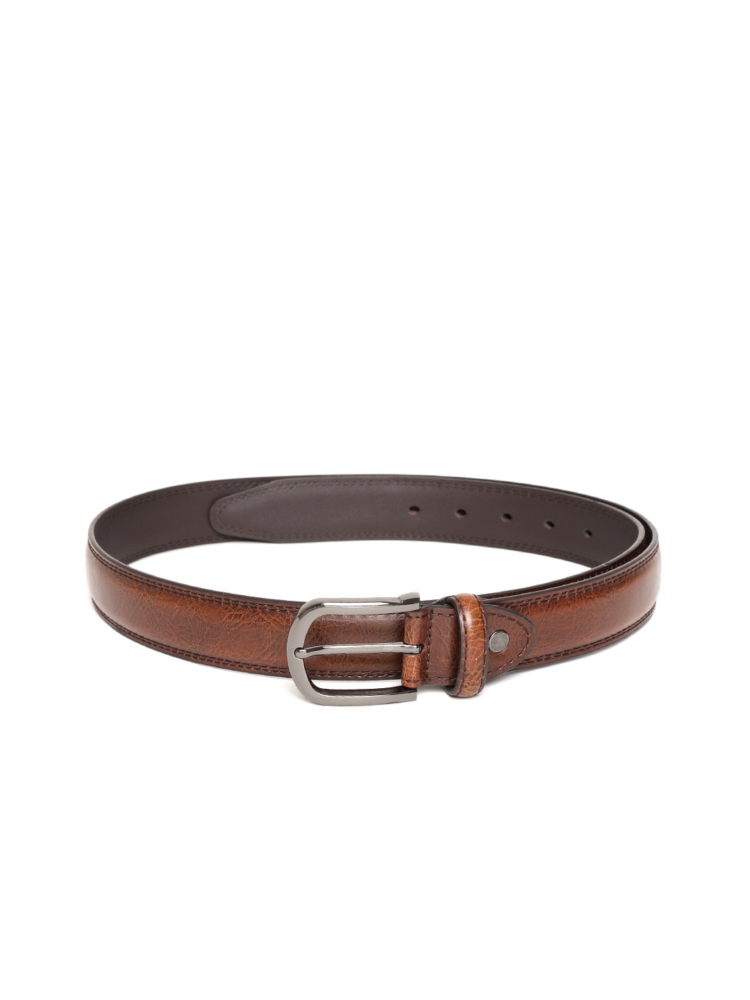 

Lino Perros Men Brown Solid Leather Belt