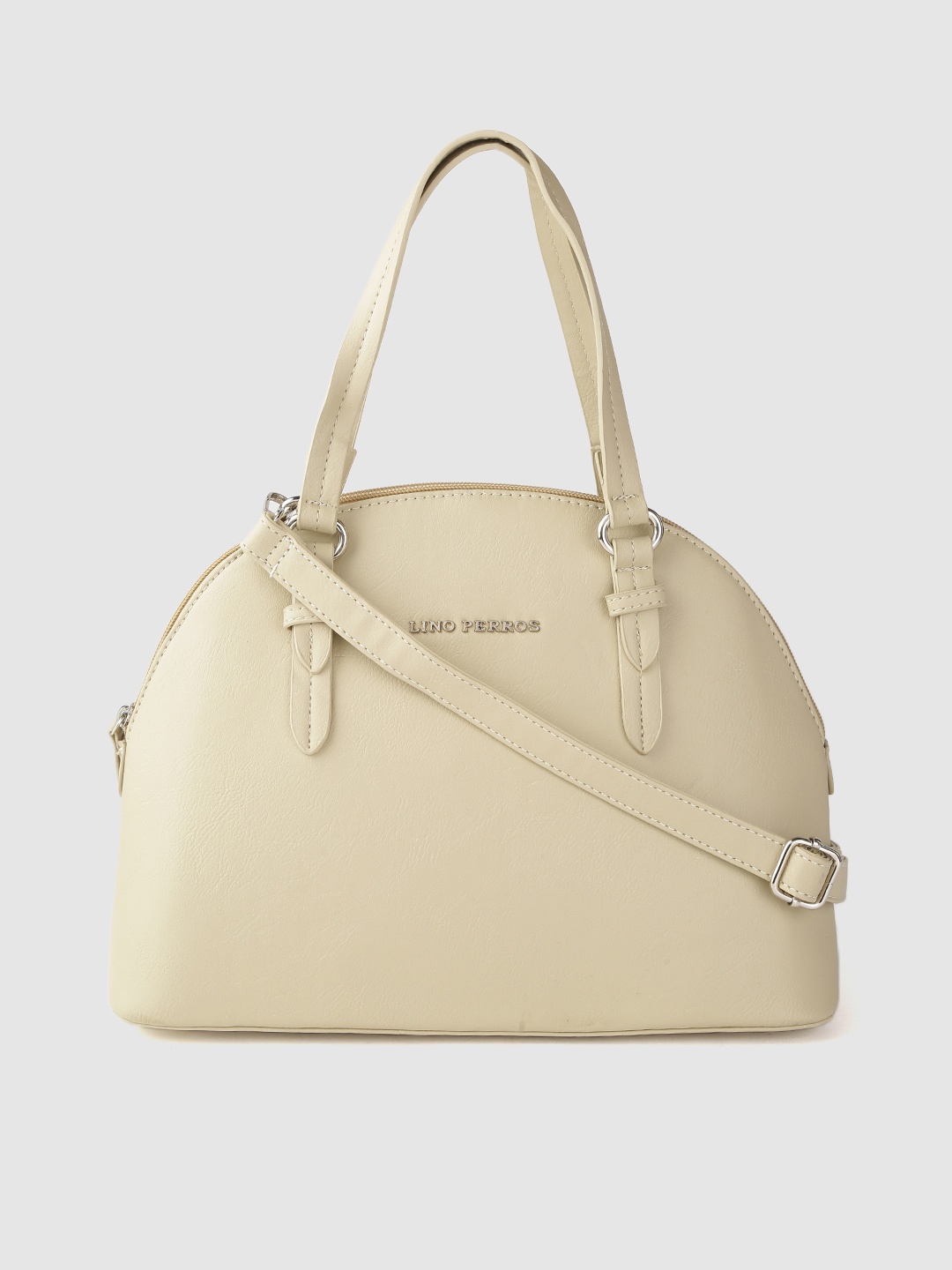 

Lino Perros Beige Solid Handheld Bag