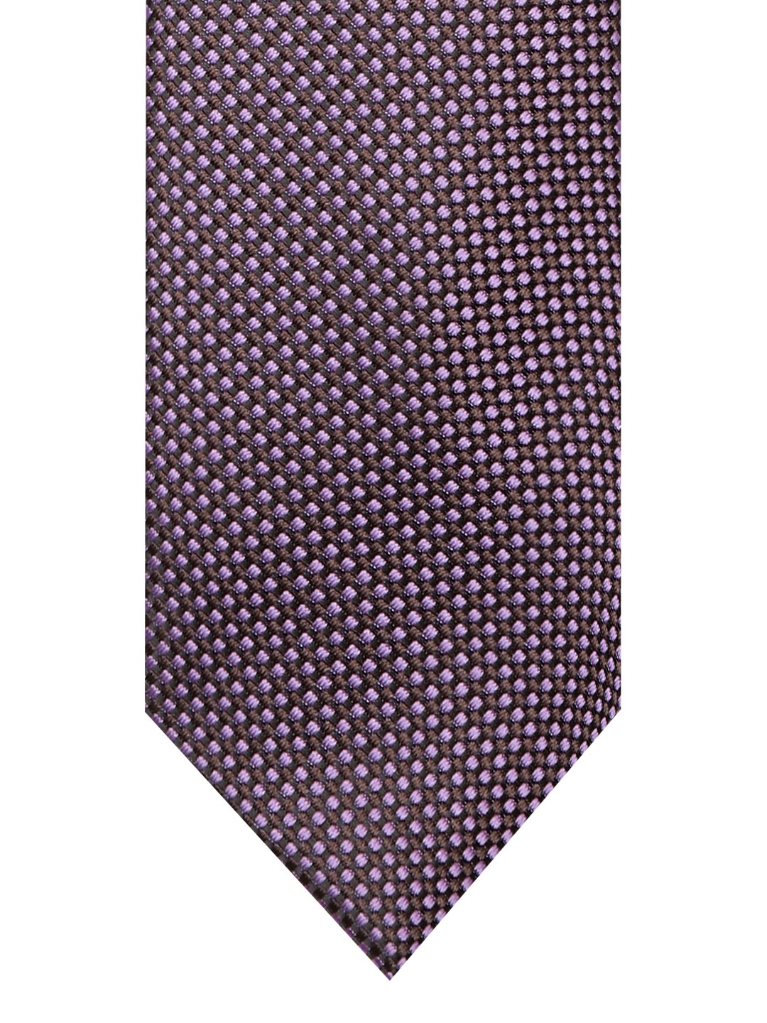

Lino Perros Lavender & Coffee Brown Woven Design Broad Tie
