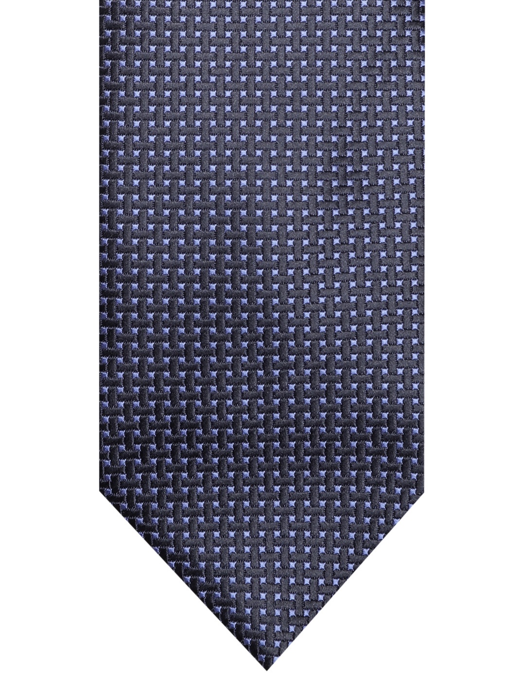 

Lino Perros Navy Blue Self-Checked Broad Tie