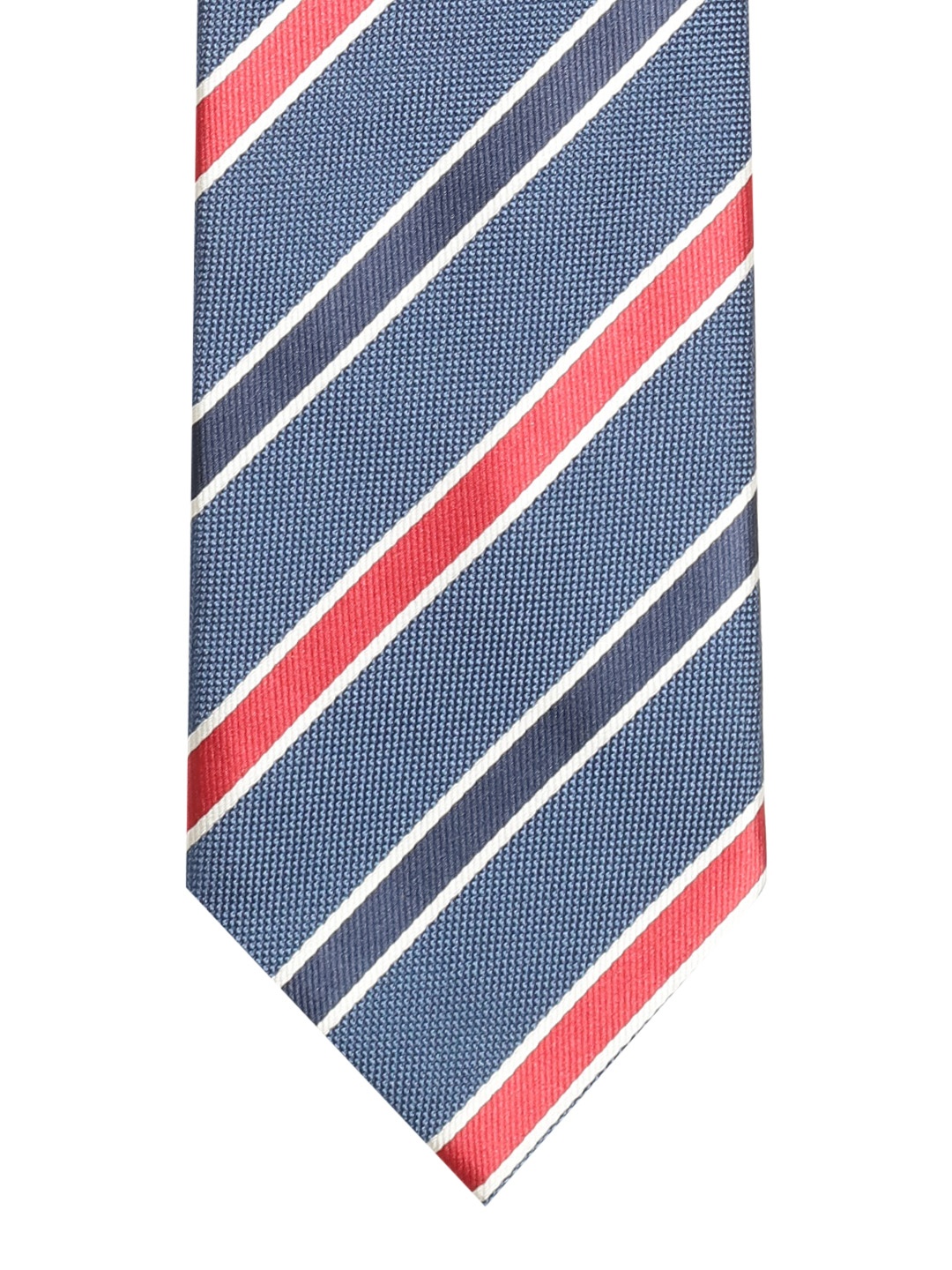 

Lino Perros Navy Blue & Red Striped Broad Tie