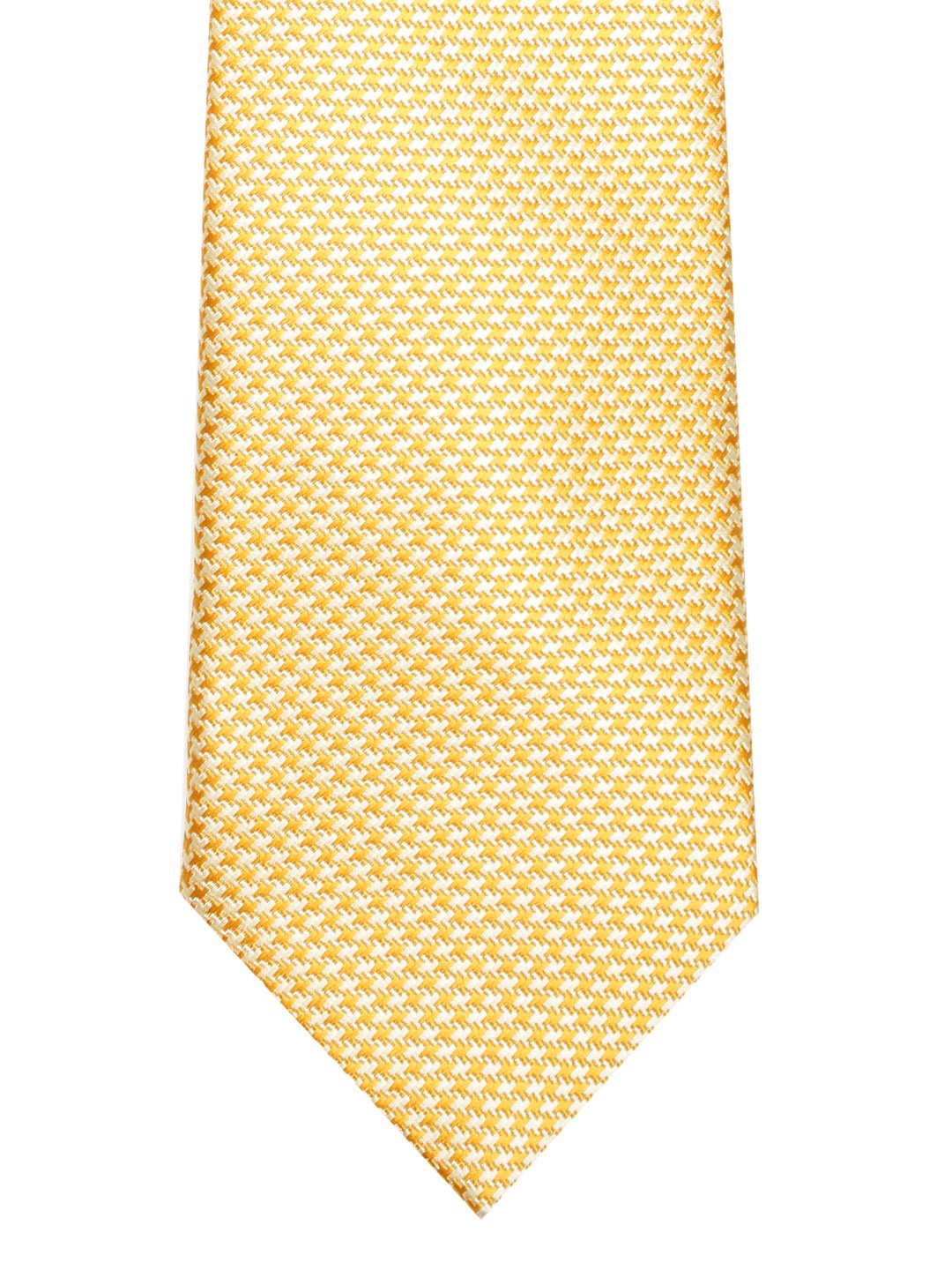 

Lino Perros Yellow Woven Design Broad Tie