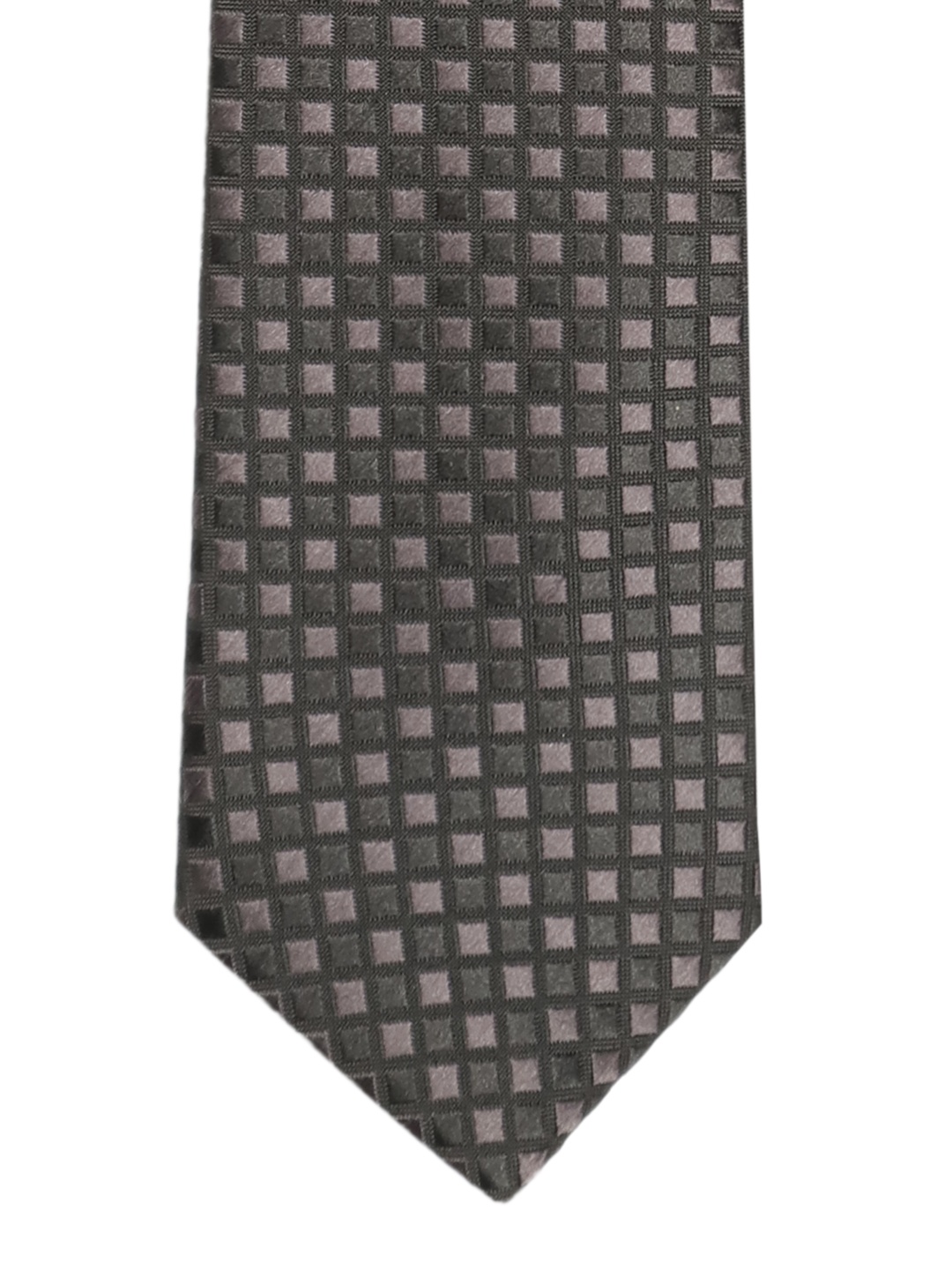 

Lino Perros Black Self Checked Broad Tie