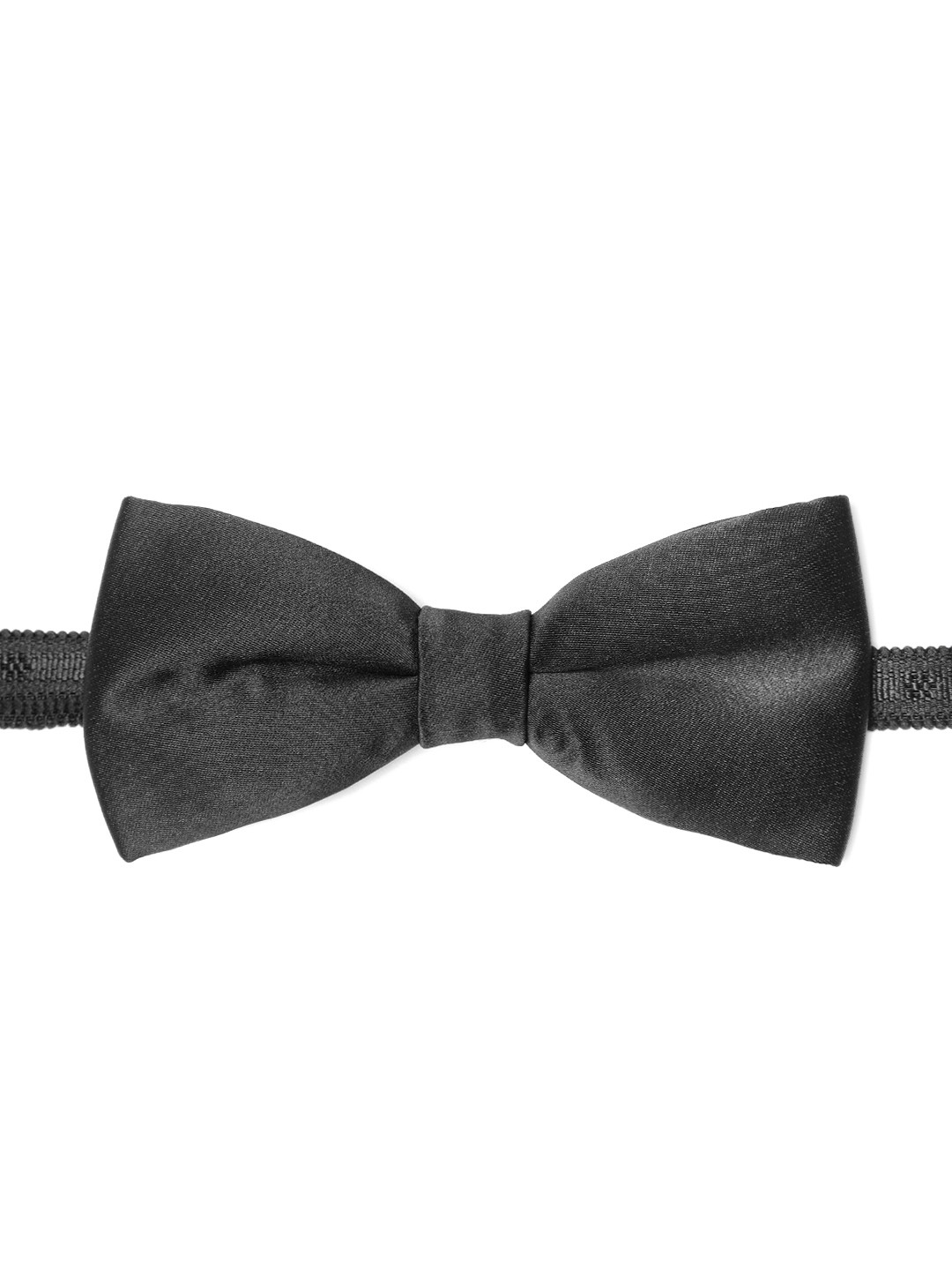 

Lino Perros Black Solid Bow Tie