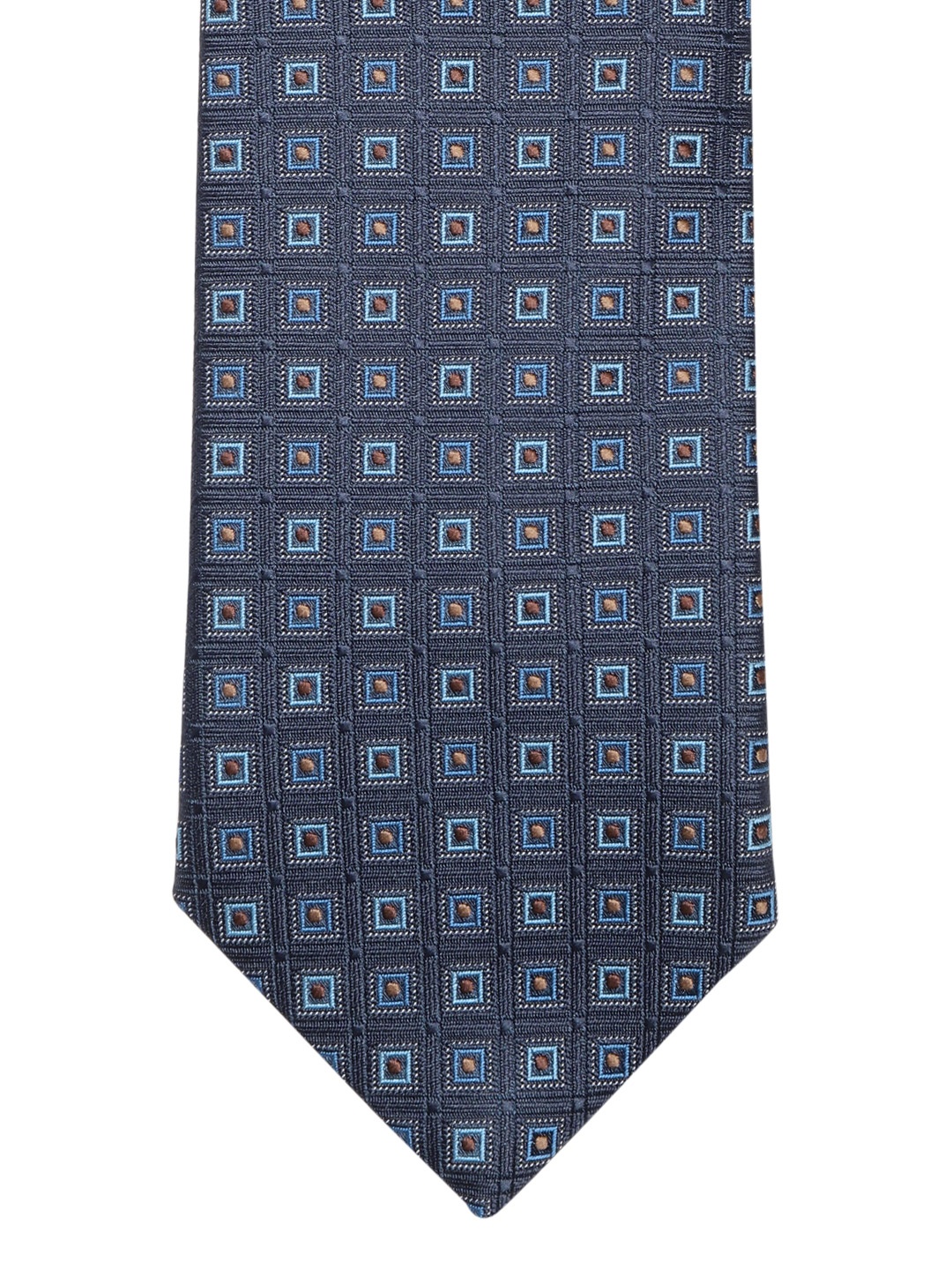 

Lino Perros Navy Blue Woven Design Broad Tie