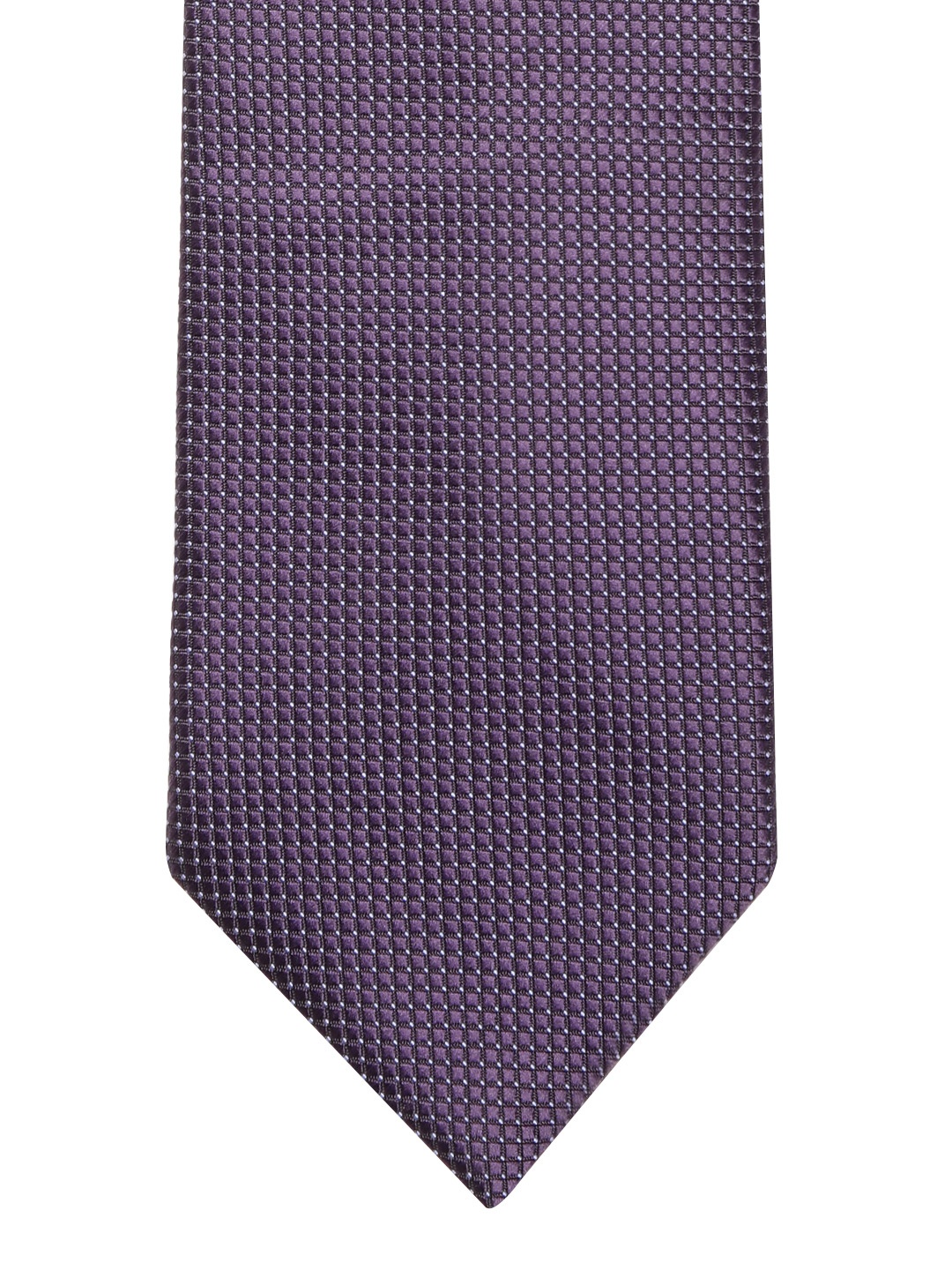 

Lino Perros Aubergine Woven Design Broad Tie, Purple