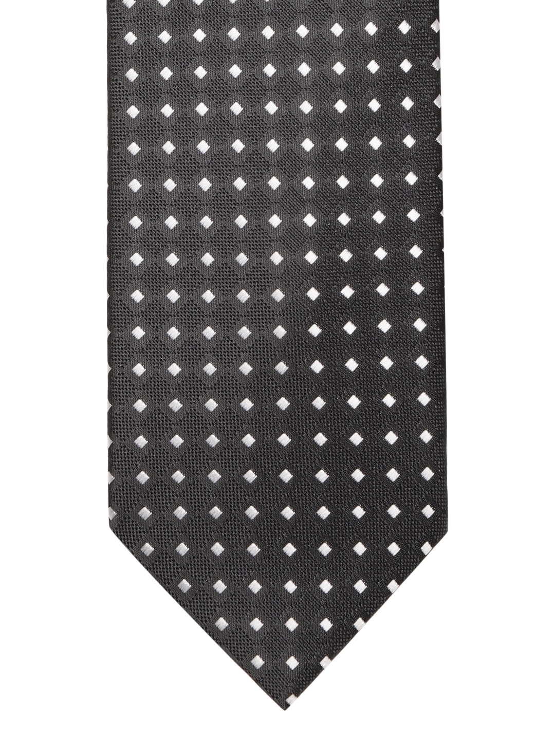 

Lino Perros Black & White Woven Design Broad Tie