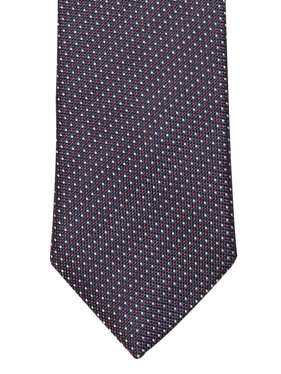 

Lino Perros Navy Blue & Red Woven Design Broad Tie