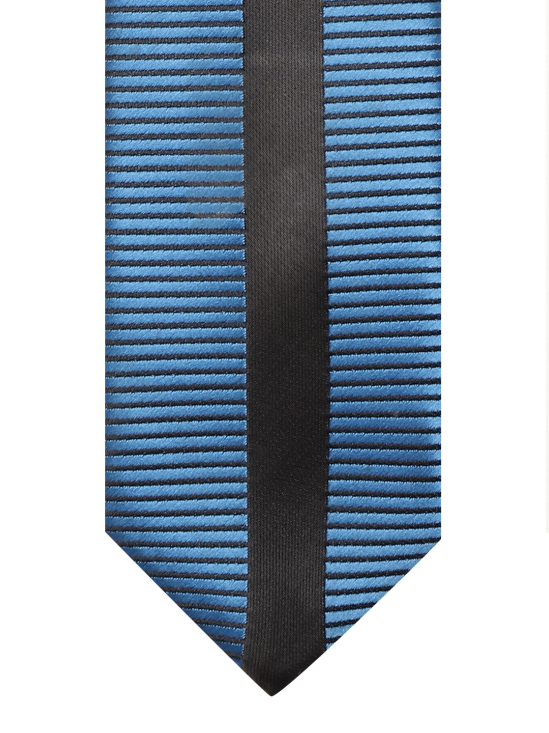 

Lino Perros Blue & Black Self-Striped Broad Tie