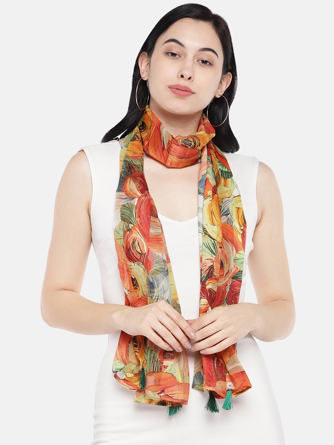

Shiloh Orange and Yellow Printed Scarf