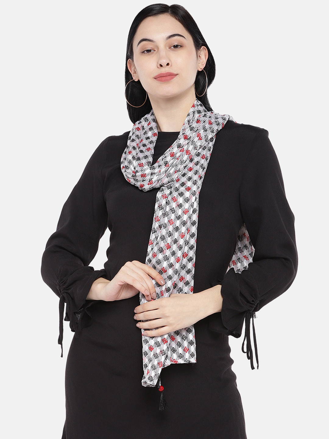

Shiloh Pink and White Printed Scarf